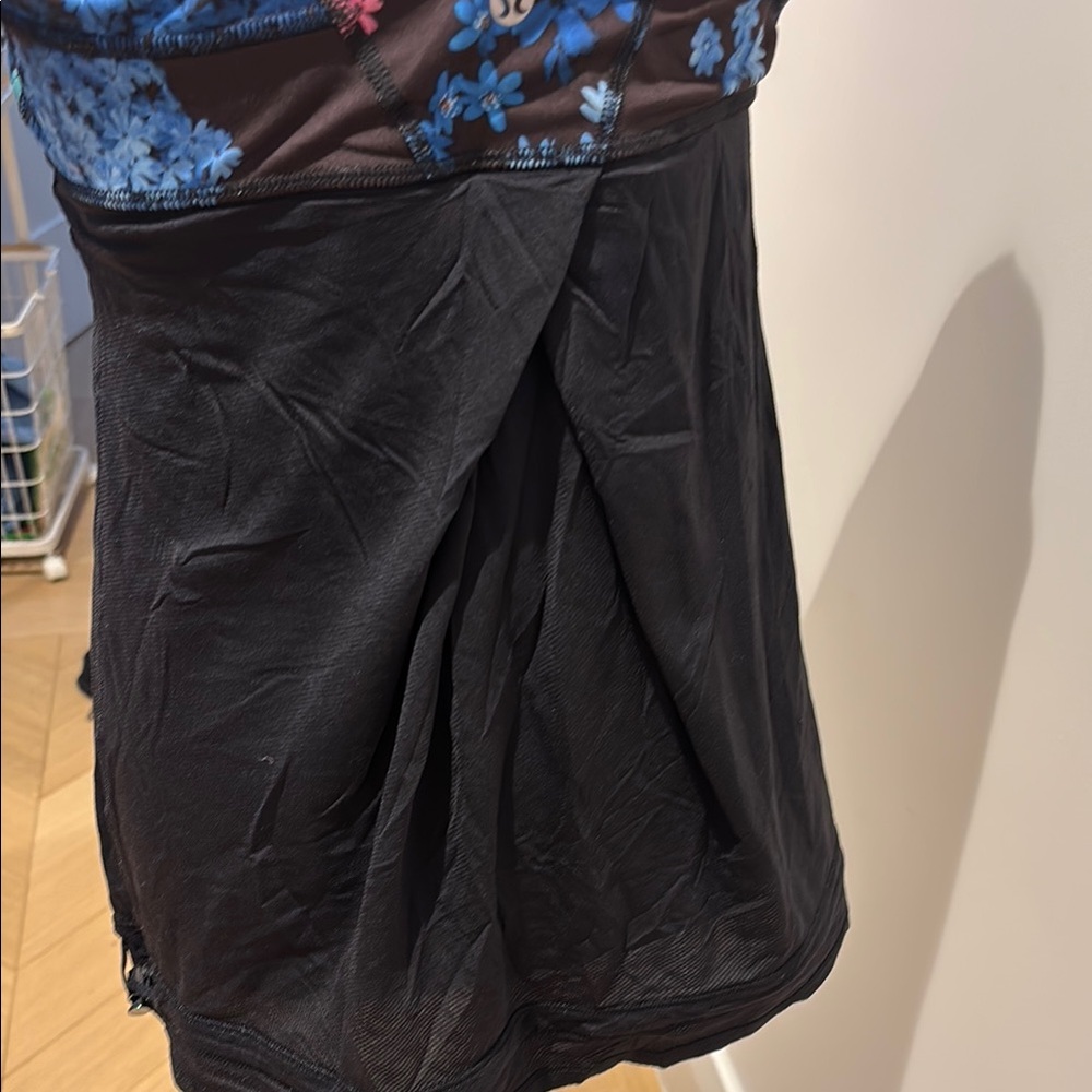 Lululemon Athletica Floral Tank Top - Black with Blue and Pink - Picture 7 of 7